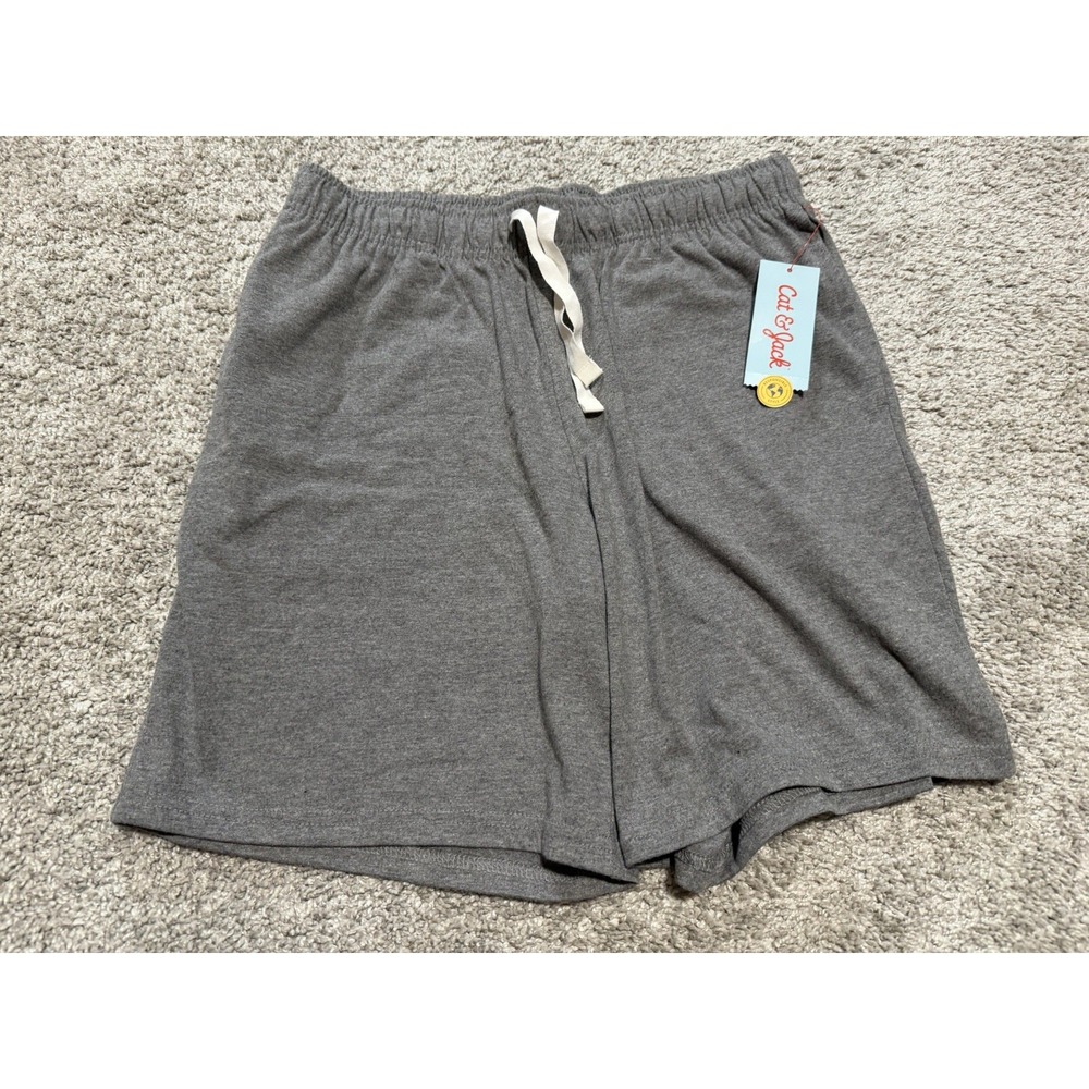 NWT Boys'‎ Knit 'Above the Knee' Pull-On Shorts - Cat & Jack Size XXL 16/18 Gray